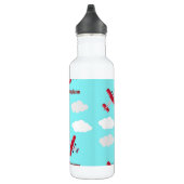 Flugzeugmuster in blau edelstahlflasche (Rechts)