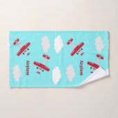 Flugzeugmuster in blau handtuch (Handtuch)