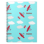 Flugzeugmuster in blau notizblock (Vorderseite)