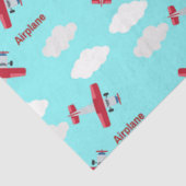 Flugzeugmuster in blau seidenpapier (Ausschnitt)