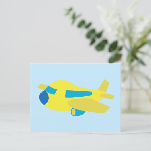 Flugzeugmuster Postkarte (Stehend Vorderseite)