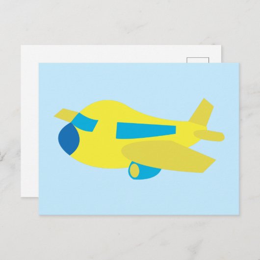 Flugzeugmuster Postkarte (Vorne/Hinten)