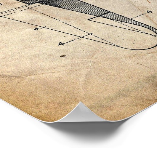 Flugzeugpatent Poster (Ecke)