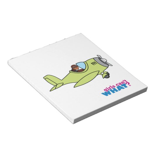 Flugzeugpilot - dunkel notizblock (angewinkelt)