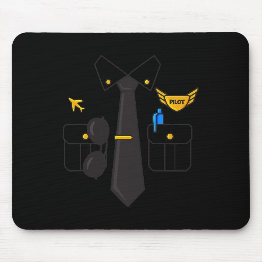 Flugzeugpilot Halloween Boys Kids Mousepad (Vorne)