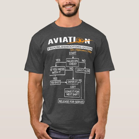 Flugzeugpilot Lustiger Pilot Troubleshooting Tee (Vorderseite)