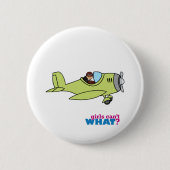 Flugzeugpilot - Mittel Button (Vorderseite)