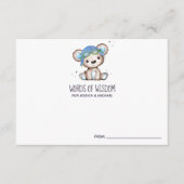 Flugzeugpilot Teddy Bären Worte der Weisheit Begleitkarte (Vorderseite)