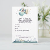 Flugzeugpilot Teddy Bear Baby Vorhersagen Begleitkarte (Stehend Vorderseite)