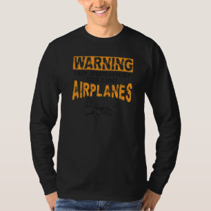 Flugzeugpilot Vintage Retro-Warnung I Mai Spontan T-Shirt