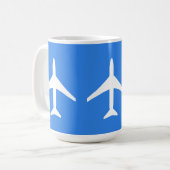 Flugzeugpilot von Funky-Flugzeug-Flugzeugen Kaffeetasse (Vorderseite Links)