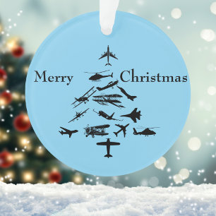 Flugzeugpilot Weihnachtsbaum WW2 Luftfahrt Einfach Ornament