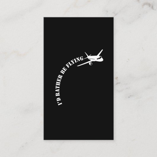 Flugzeugpiloten-Flieger-Flugzeug-Luftfahrtenthusia Visitenkarte (Vorderseite)