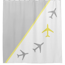 Flugzeugpiloten für Funky-Flugzeug Duschvorhang