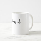 Flugzeugpiloten Herzschlag Planeten Geschenke Kaffeetasse (VorderseiteRechts)
