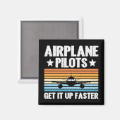 Flugzeugpiloten steigen schneller auf magnet (Vorderseite/Rückseite)