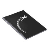 Flugzeugpilotin Fliegender Flugzeug-Flieger Notizblock (Rechte Seite)