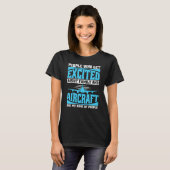 Flugzeugpilotin Flugfliegerpilo T-Shirt (Vorne ganz)