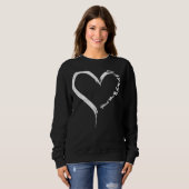 Flugzeugpilotin Herzbiplane Sweatshirt (Vorne ganz)