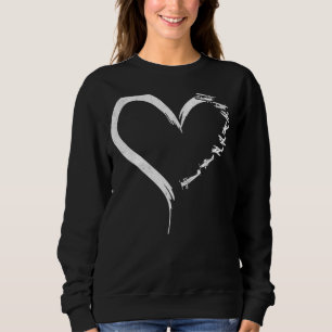 Flugzeugpilotin Herzbiplane Sweatshirt