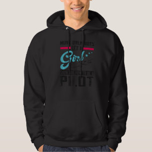 Flugzeugpilotin Mädchen Vintage Move Over Boys Let Hoodie