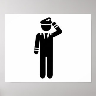 Flugzeugpilotin Poster