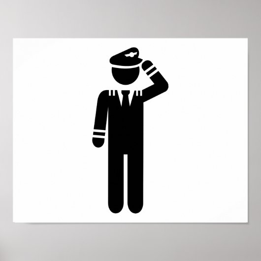 Flugzeugpilotin Poster (Vorne)