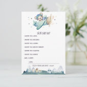 Flugzeugpilotin Teddy Bear Baby Message Begleitkarte (Stehend Vorderseite)