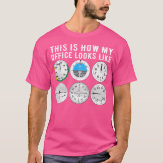 Flugzeugpilotin witziges Geschenk So ist mein Büro T-Shirt