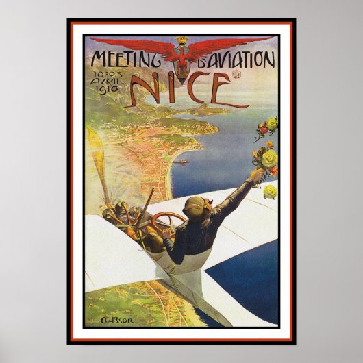 Flugzeugplakat/Print: Meeting d'Aviation Poster (Vorne)