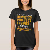 Flugzeugprojektingenieur T-Shirt (Vorderseite)