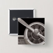 Flugzeugpropeller-Nahaufnahme Button (Vorne & Hinten)