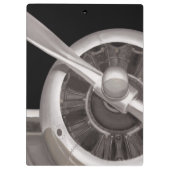 Flugzeugpropeller-Nahaufnahme Klemmbrett (Rückseite)