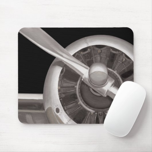 Flugzeugpropeller-Nahaufnahme Mousepad (Mit Mouse)