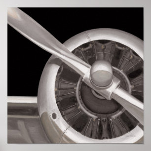 Flugzeugpropeller-Nahaufnahme Poster