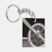 Flugzeugpropeller-Nahaufnahme Schlüsselanhänger (Vorderseite links)