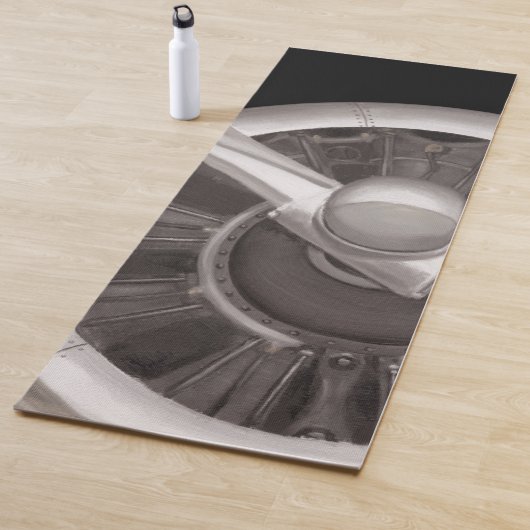 Flugzeugpropeller-Nahaufnahme Yogamatte (Beispiel)