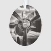 Flugzeugpropeller Schwarz und Weiß Ornament (Vorderseite)