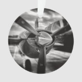 Flugzeugpropeller Schwarz und Weiß Ornament (Vorderseite)