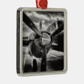 Flugzeugpropeller Schwarz und Weiß Ornament Aus Metall (Rechts)