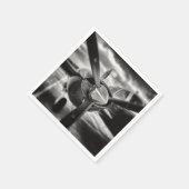 Flugzeugpropeller Schwarz und Weiß Serviette (Ecke)