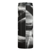 Flugzeugpropeller Schwarz und Weiß Thermosbecher (Rückseite)