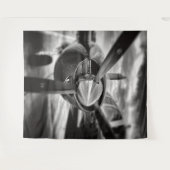 Flugzeugpropeller Schwarz und Weiß Wandteppich (Vorderseite (Horizontal))