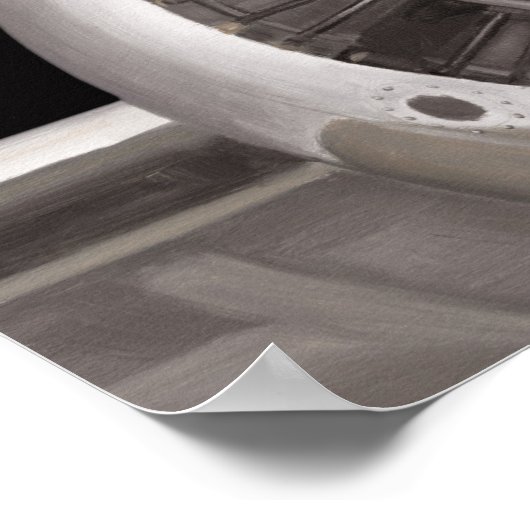 Flugzeugpropellerschließung Poster (Ecke)
