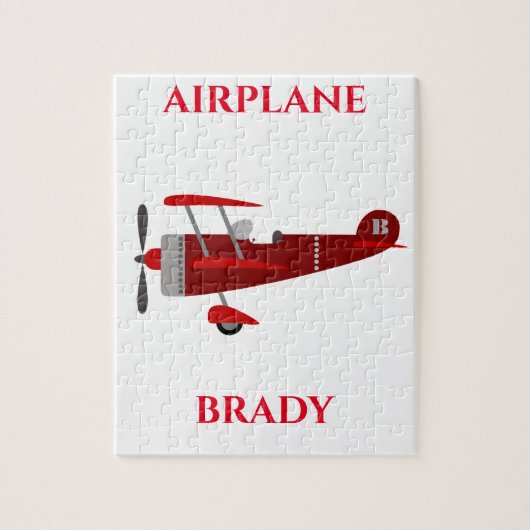 Flugzeugpuzzle mit personalisiertem Namen. Puzzle (Vertikal)