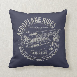 Flugzeugrundflüge Flying Circus   Flugzeug Geschen Kissen