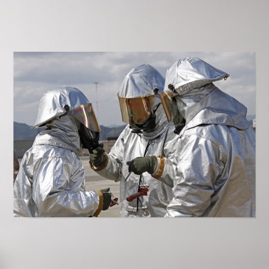 Flugzeugrutsche für Feuerwehrfahrzeuge Poster (Vorne)