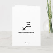 Flugzeugschneeflocke Feiertagskarte (Rückseite)