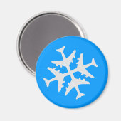 Flugzeugschneeflocke Magnet (Vorderseite/Rückseite)