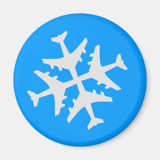 Flugzeugschneeflocke Magnet (Vorne)